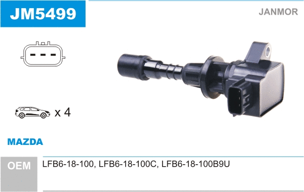 Bobine d'allumage JANMOR JM5499