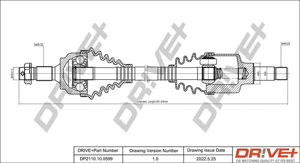Arbre de transmission Dr!ve+ DP2110.10.0599