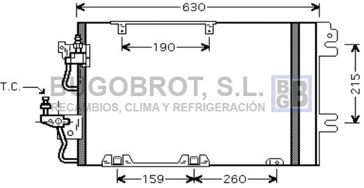 Condenseur, climatisation BUGOBROT 62-OL5367