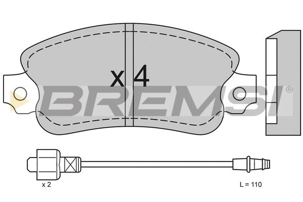 Kit de plaquettes de frein, frein à disque BREMSI BP2127