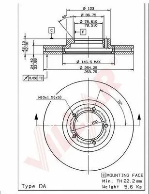Disque de frein VILLAR 628.0321