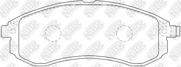 Kit de plaquettes de frein, frein à disque NiBK PN3808