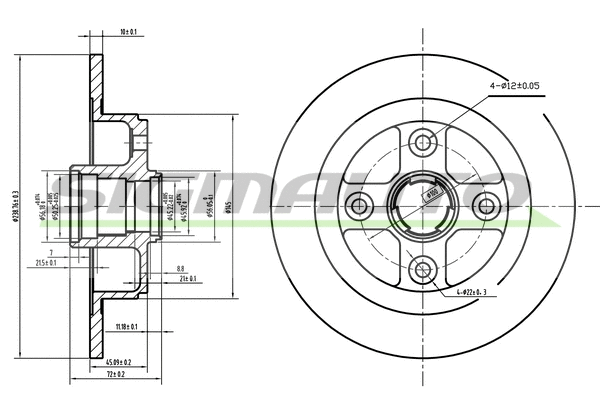 Disque de frein SIGMAUTO DBA449S