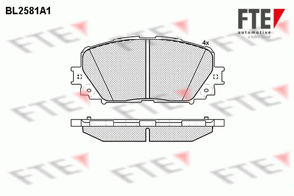 Kit de plaquettes de frein, frein à disque FTE 9010831