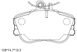 Kit de plaquettes de frein, frein à disque ASIMCO KD7749
