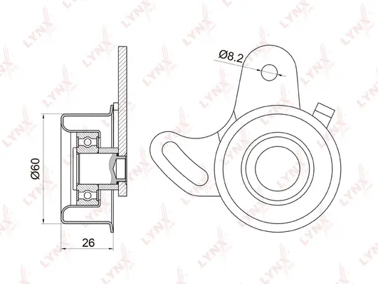 Poulie de tension, courroie crantée LYNXAUTO PB-1023