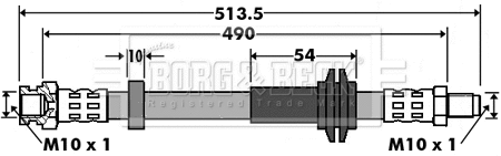 Flexible de frein BORG & BECK BBH7423