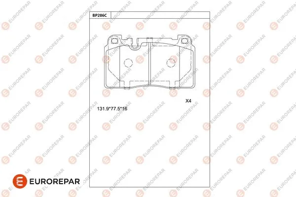 Kit de plaquettes de frein, frein à disque EUROREPAR 1681233680