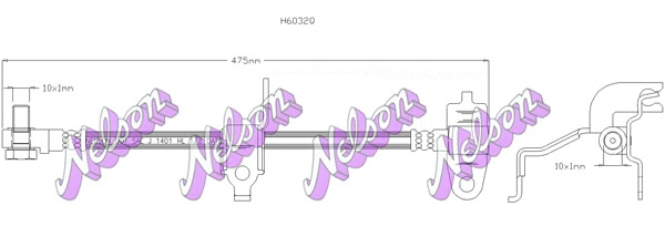 Flexible de frein KAWE H6032Q
