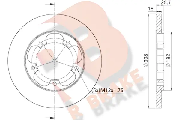 Disque de frein R BRAKE 78RBD26546