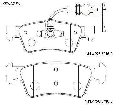 Kit de plaquettes de frein, frein à disque ASIMCO KD7532