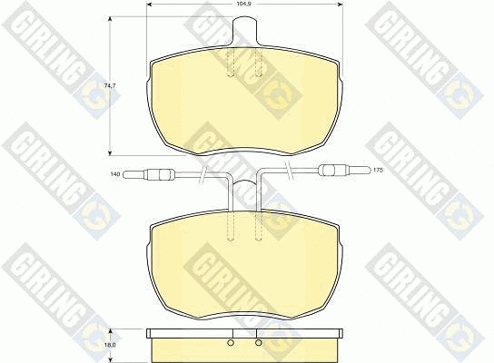 Kit de plaquettes de frein, frein à disque GIRLING 6103426