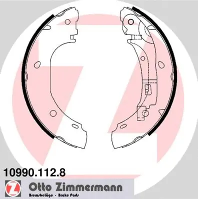 Jeu de mâchoires de frein ZIMMERMANN 10990.112.8