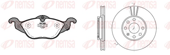 Kit de freins, frein à disques REMSA 8684.00