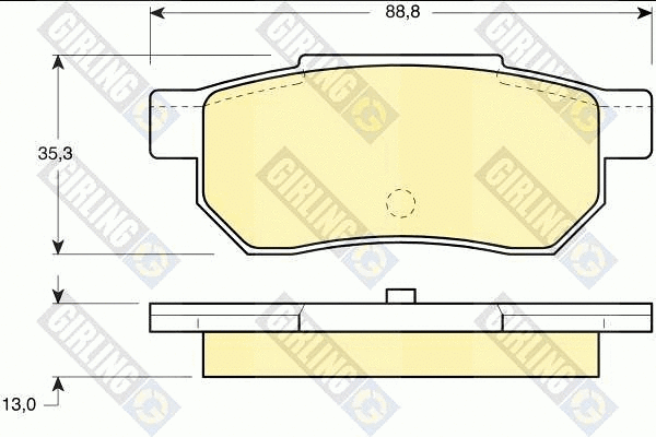 Kit de plaquettes de frein, frein à disque GIRLING 6107759