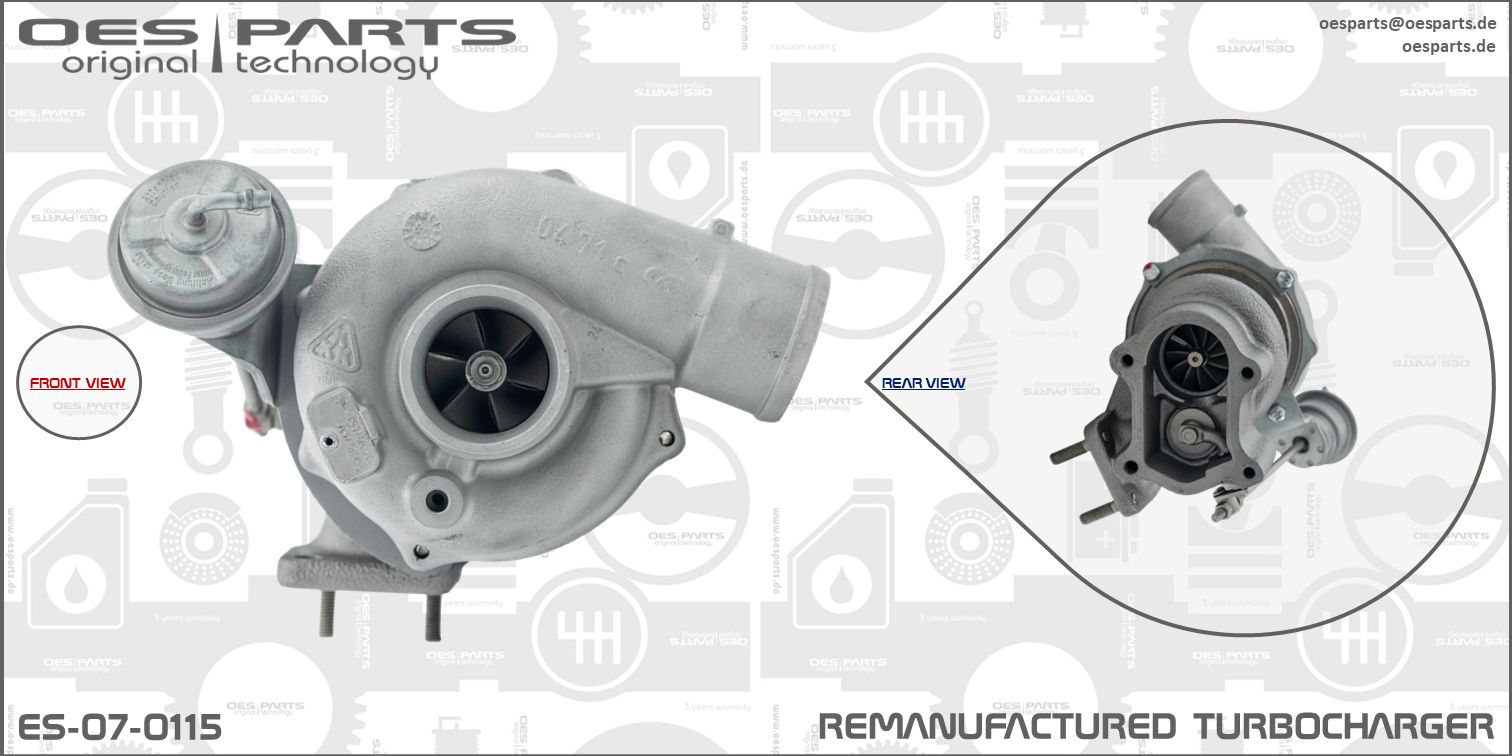 Turbocompresseur, suralimentation OES PARTS ES-07-0115