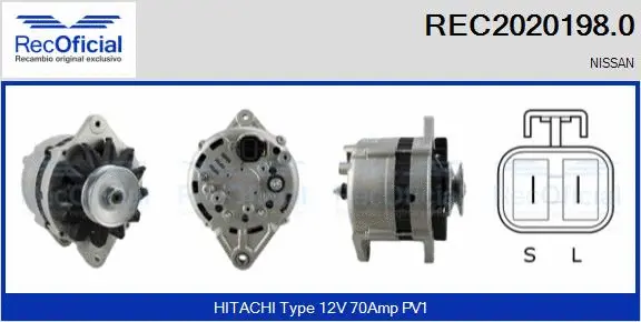 Alternateur RECOFICIAL REC2020198.0