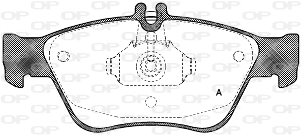 Kit de plaquettes de frein, frein à disque OPEN PARTS BPA0586.00