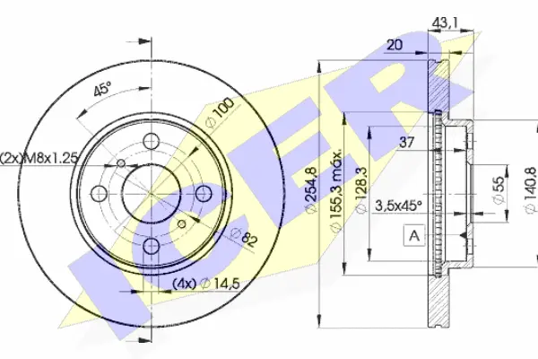 Disque de frein ICER 78BD2040-2