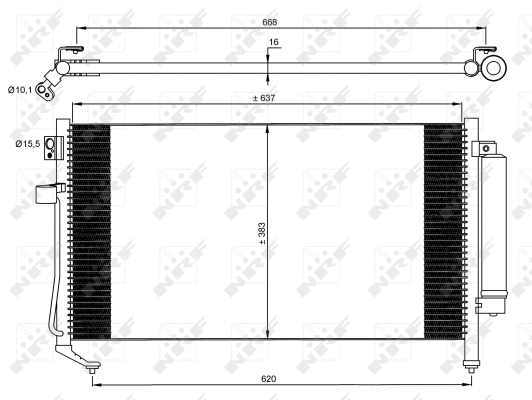 Condenseur, climatisation NRF 35869