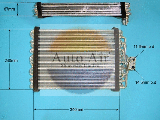Évaporateur climatisation AUTO AIR GLOUCESTER 21-5639