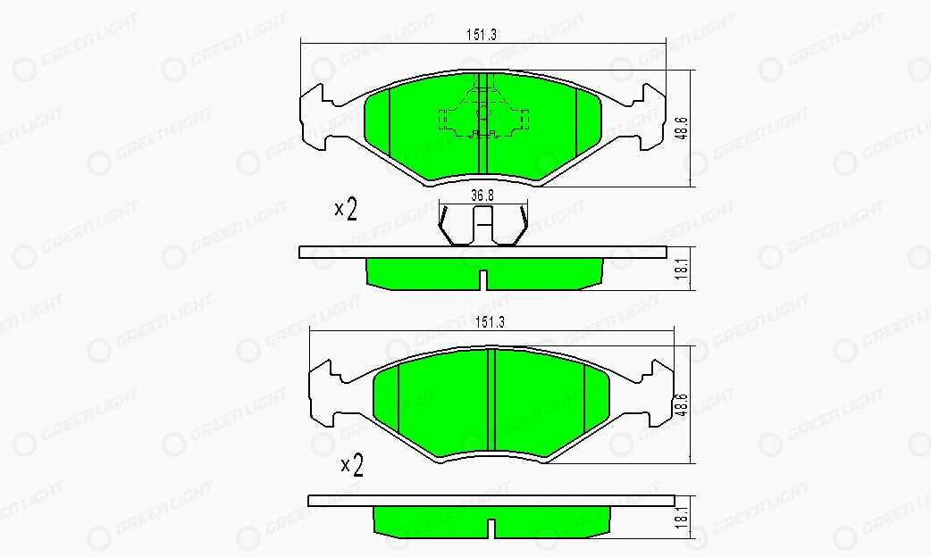 Kit de plaquettes de frein, frein à disque Automotive Adriado GLBP0424