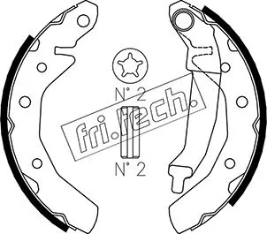 Jeu de mâchoires de frein fri.tech. 1027.002