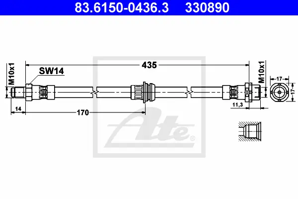 Flexible de frein ATE-APAC 83.6150-0436.3