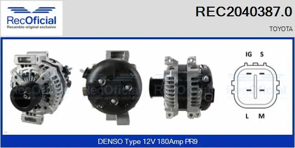 Alternateur RECOFICIAL REC2040387.0
