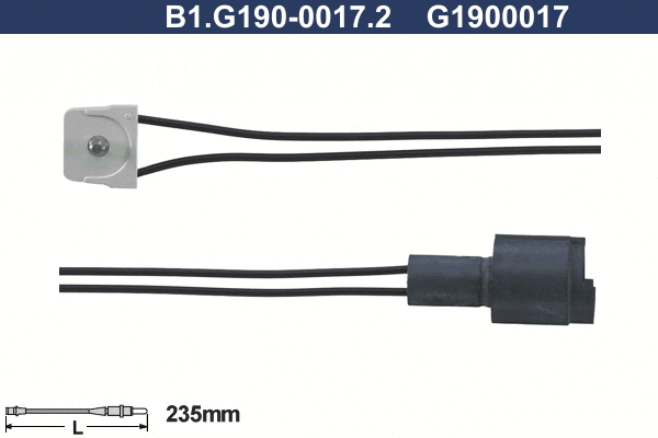 Contact d'avertissement, usure des plaquettes de frein GALFER B1.G190-0017.2