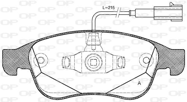 Kit de plaquettes de frein, frein à disque OPEN PARTS BPA1248.02