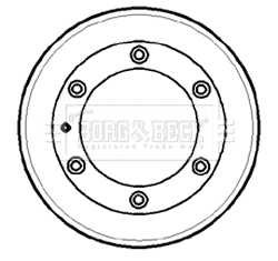 Tambour de frein BORG & BECK BBR7110