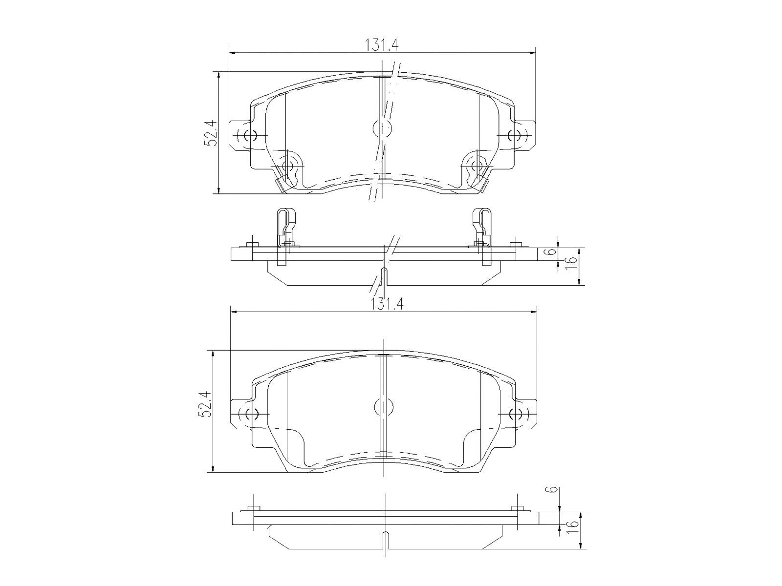 Kit de plaquettes de frein, frein à disque A.Z. Meisterteile AZMT-44-022-1075