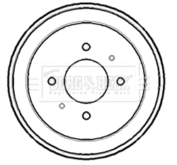 Tambour de frein BORG & BECK BBR7160