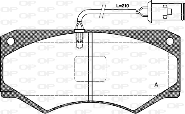 Kit de plaquettes de frein, frein à disque OPEN PARTS BPA0047.52