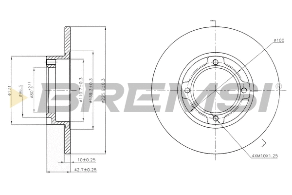 Disque de frein BREMSI CD6636S