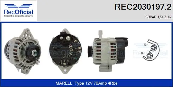 Alternateur RECOFICIAL REC2030197.2