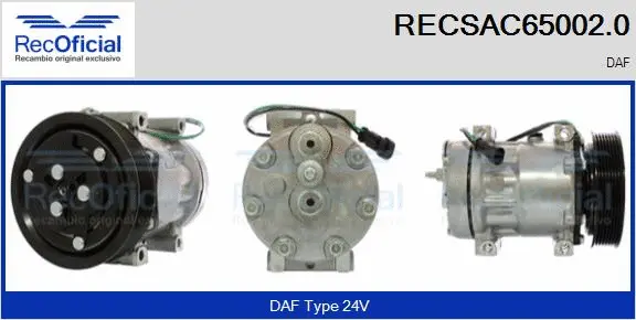 Compresseur, climatisation RECOFICIAL RECSAC65002.0