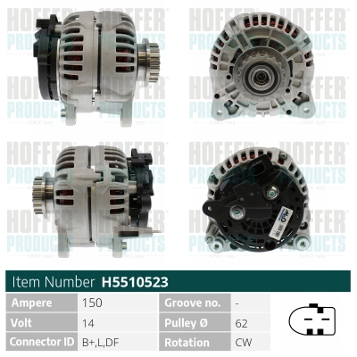 Alternateur HOFFER H5510523