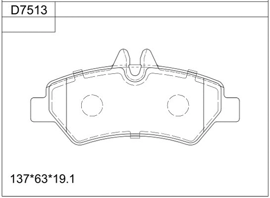 Kit de plaquettes de frein, frein à disque ASIMCO KD7513