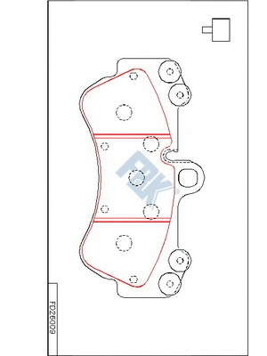 Kit de plaquettes de frein, frein à disque FBK FD26009