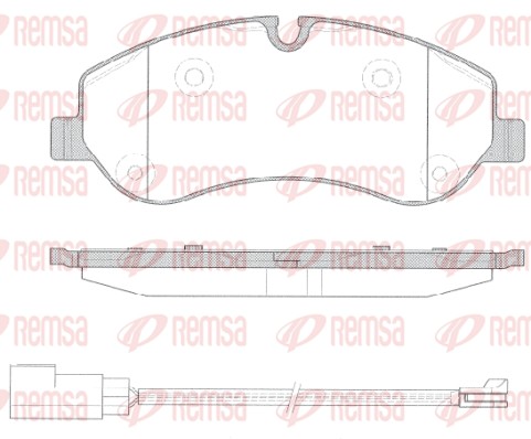 Kit de plaquettes de frein, frein à disque REMSA 1520.02