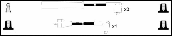 Kit de câbles d'allumage LEMARK HOES671