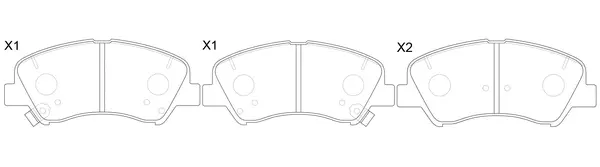 Kit de plaquettes de frein, frein à disque FIT FP1543