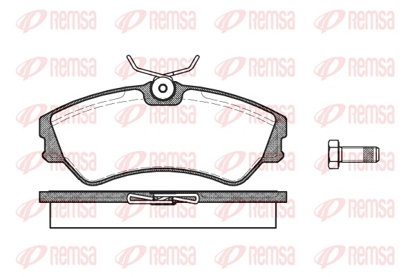 Kit de plaquettes de frein, frein à disque REMSA 0383.00