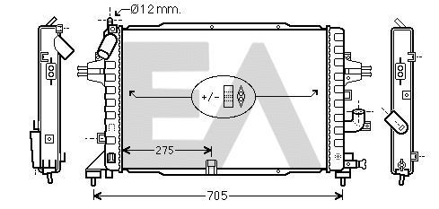 Radiateur, refroidissement du moteur EACLIMA 31R54206