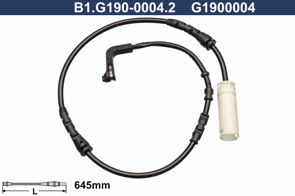 Contact d'avertissement, usure des plaquettes de frein GALFER B1.G190-0004.2