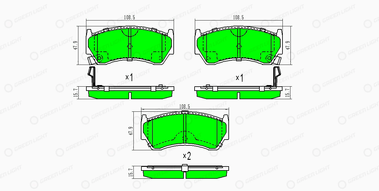 Kit de plaquettes de frein, frein à disque Automotive Adriado GLBP0286