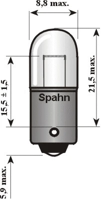 Ampoule, feu arrière SPAHN GLÜHLAMPEN 2504