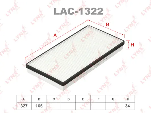 Filtre, air de l'habitacle LYNXAUTO LAC-1322